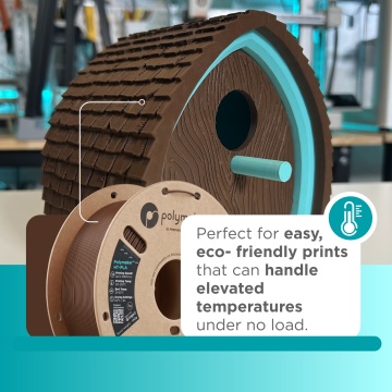 Rola si Obiect printat cu filamentul Polymaker HT-PLA Brown - Filamente3D.ro