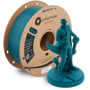 Rola si statueta Polyman printata din filament Polymaker HT-PLA-GF Power Tool Teal 1kg - Filamente3D.ro