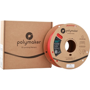 Rola si ambalaj filament Polymaker HT-PLA Red 1kg - Filamente3D.ro