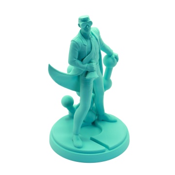 Statueta Polyman printata din filament Polymaker HT-PLA Teal 1kg - Filamente3D.ro