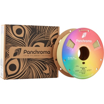 Ambalaj si rola de filament Polymaker Panchroma PLA Beige 1kg - Filamente3D.ro