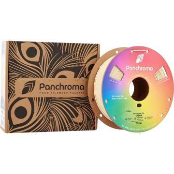Ambalaj si rola de filament Polymaker Panchroma PLA Cream 1kg - Filamente3D.ro