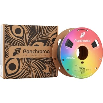 Ambalaj si rola de filament Polymaker Panchroma PLA Dark Grey 1kg - Filamente3D.ro