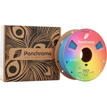 Ambalaj si rola de filament Polymaker Panchroma PLA Stone Blue 1kg - Filamente3D.ro