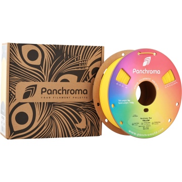 Ambalaj si rola de filament Polymaker Panchroma PLA Yellow 1kg - Filamente3D.ro