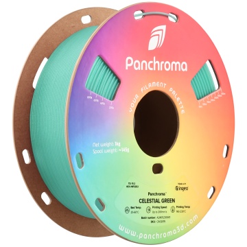 Rola amplasata vertical din filament Polymaker Panchroma Celestial Green 1kg - Filamente3D.ro