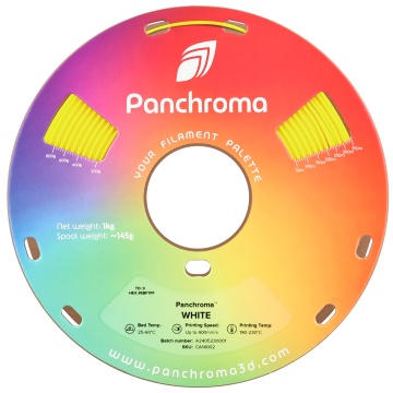 Vedere frontala rola filament Polymaker Panchroma PLA Neon Yellow 1kg - Filamente3D.ro