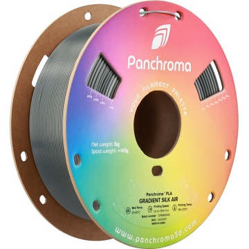 Vedere laterala rola de filament Polymaker Panchroma PLA Silk Gradient Air 1kg - Filamente3D.ro