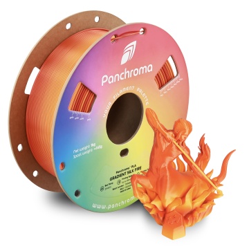 Rola si statueta elf cu arc printata din filament Polymaker Panchroma PLA Silk Gradient Fire 1kg - Filamente3D.ro