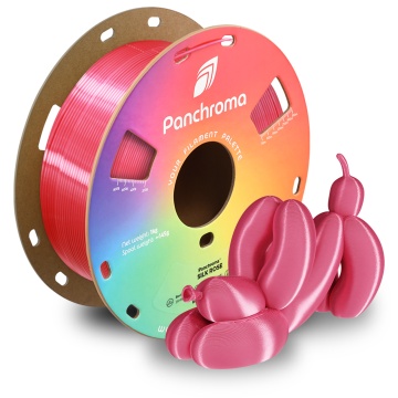 Animalut printat si rola de filament Polymaker Panchroma PLA Silk Rose 1kg - Filamente3D.ro