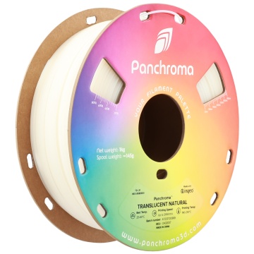 Rola verticala filament Polymaker Panchroma PLA Translucent Natural 1kg - Filamente3D.ro