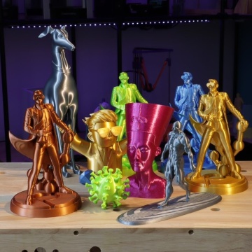 Statuete printate din filament 1.75 mm Polymaker PolyLite PLA Silk Rose Gold 1kg si din alte culori - Filamente3D.ro