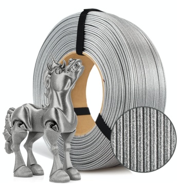 Rezerva de filament, macro si cal printat din filament Rosa3D Refill PLA Galaxy Brillant Silver 1kg - Filamente3D.ro