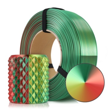 Rezerva de filament, macro si vaza printata din filament Rosa3D Refill PLA Magic Silk XMAS 1kg - Filamente3D.ro