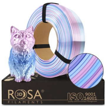 Filament 1.75 mm Rosa 3D ReFill PLA - Multicolor Silk Candy 1kg