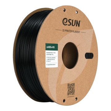 Filament 1.75mm eSun ABS+ High Speed Black (negru) 1kg