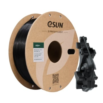 Rola si piesa printata din filament eSUN ASA+ Black 1kg - Filamente3D.ro