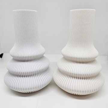 Vaze printate din filament 1.75mm F3D Premium PLA-HD White (Alb) si Cold White 1 kg - Filamente3D.ro
