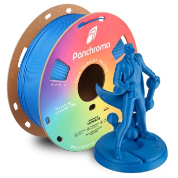 Statueta Polyman printata 3D din filament Polymaker Panchroma Satin Blue 1kg si rola - Filamente3D.ro