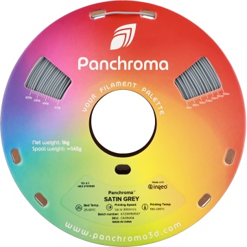 Vedere frontala filament Polymaker Panchroma Satin Grey 1kg - Filamente3D.ro