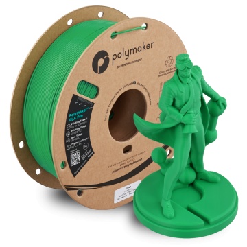 Rola si statueta printata din filament 1.75mm Polymaker PLA Pro - High Speed Tough PLA Green (verde) 1kg