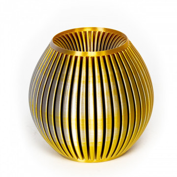 Vaza printata 3D din filament FormFutura High Gloss PLA - ColorMorph Gold&Silver (auriu si argintiu) 750g - Filamente3D.ro