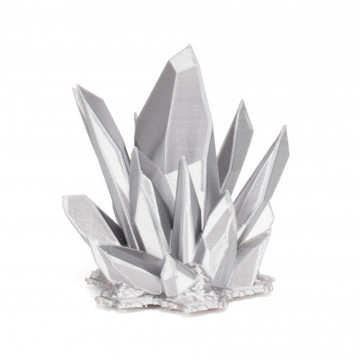 Cristal printat 3D din filament FormFutura High Gloss PLA Silver (argintiu) 750g - Filamente3D.ro