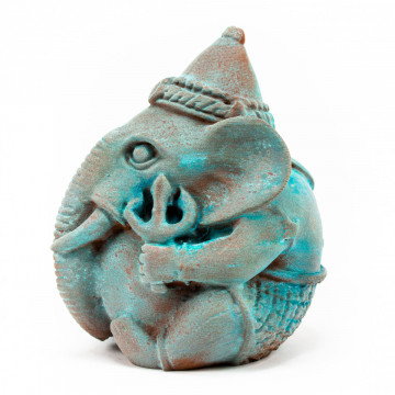 Statueta elefant - vedere - printata 3D din filament FormFutura MetalFil - Classic Copper (cupru clasic) - Filamente3D.ro