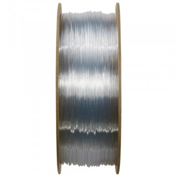 Vedere laterala rola de filament Polymaker PolyLite PC Transparent 1kg - Filamente3D.ro