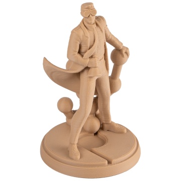 Statueta Polyman printata 3D din filament Polymaker Panchroma PLA Matte Pastel Peanut (maro)1kg - Filamente3D.ro