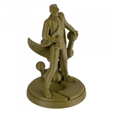 Statueta Polyman printata 3D din filament Polymaker PolyLite PLA PRO Army Green (verde)1kg - Filamente3D.ro
