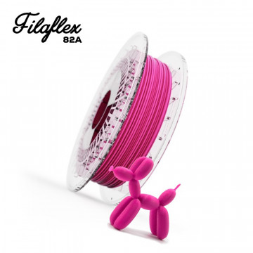 Catel printat 3D din filament Recreus FilaFlex Original 82A Magenta (magenta) 500g si rola si text - Filamente3D.ro