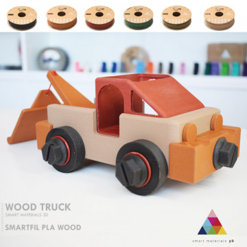 Masinuta printata 3D din filament SmartFil PLA Wood 750g - Filamente3D.ro