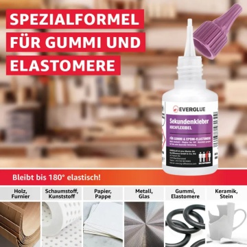 Aplicatii superglue Everglue Highly Flexible (Vascozitate medie) - 50g - Filamente3D.ro