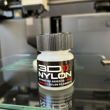 Adeziv 3DLac Nylon 30ml pe platforma de sticla - Filamente3D.ro