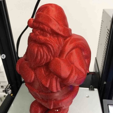 Mos Craciun printat din filament AzureFilm PLA Glitter Red 1kg - Filamente3D.ro