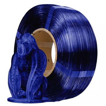 Filament 1.75 mm AzureFilm ReFill PETG Hyper Speed Transparent Dark Blue (albastru) 1kg