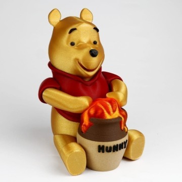 Winnie Pooh printat din filament Fiberlogy Easy PLA True Gold 850g - Filamente3D.ro