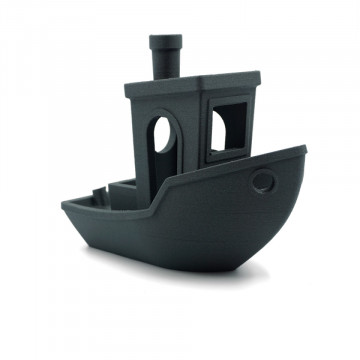 Benchy printat din filament Fiberlogy PCTG CF Black 750g - Filamente3D.ro