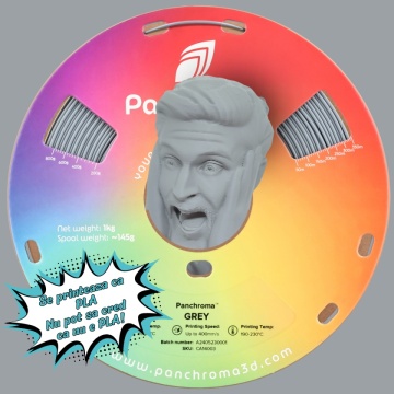 Rola si cap statueta om printata din filament 1.75 mm Polymaker Panchroma CoPE Grey 1kg - Wow! Nu pot sa cred ca nu e PLA - Filamente3D.ro