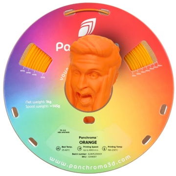 Rola si cap statueta om printata din filament 1.75 mm Polymaker Panchroma CoPE Orange 1kg - Filamente3D.ro