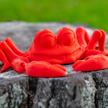 Macro crab printat din filament 1.75 mm Polymaker Panchroma CoPE Red 1kg - Wow! Nu pot sa cred ca nu e PLA - Filamente3D.ro