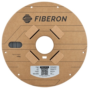 Vedere frontala rola de filament Polymaker Fiberon PA6-GF25 3kg - Filamente3D.ro