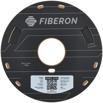 Vedere frontala filament Polymaker Fiberon PA612-CF15 Black - Filamente3D.ro