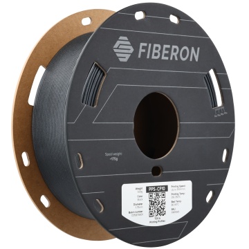 Vedere axonometrica rola de filament 1.75 mm Polymaker Fiberon PPS-CF10 Black (negru) 500g - Filamente3D.ro