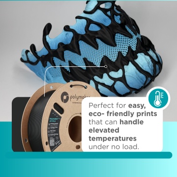 Rola si Obiect printat cu filamentul Polymaker HT-PLA Black - Filamente3D.ro