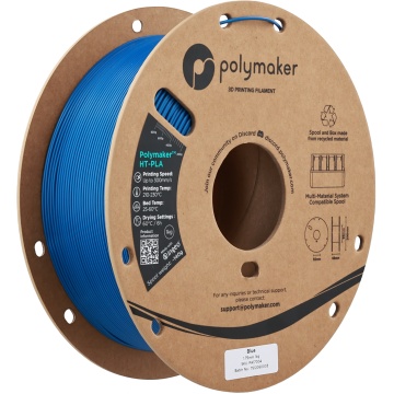 Rola vertical filament Polymaker HT-PLA Blue 1kg - Filamente3D.ro