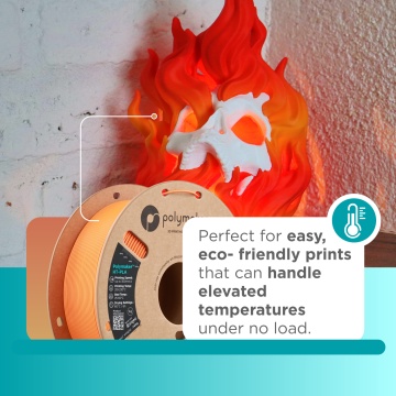 Rola si Obiect printat cu filamentul Polymaker HT-PLA Gradient Fire - Filamente3D.ro