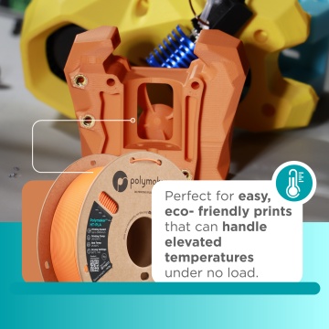Rola si Obiect printat cu filamentul Polymaker HT-PLA Orange - Filamente3D.ro