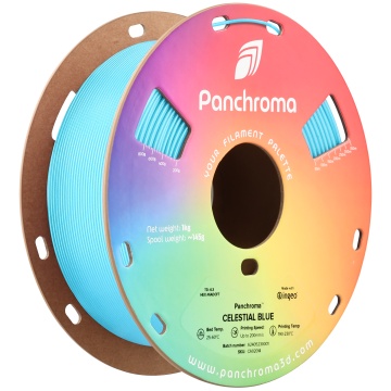 Rola amplasata vertical filament Polymaker Panchroma Celestial Blue 1kg - Filamente3D.ro